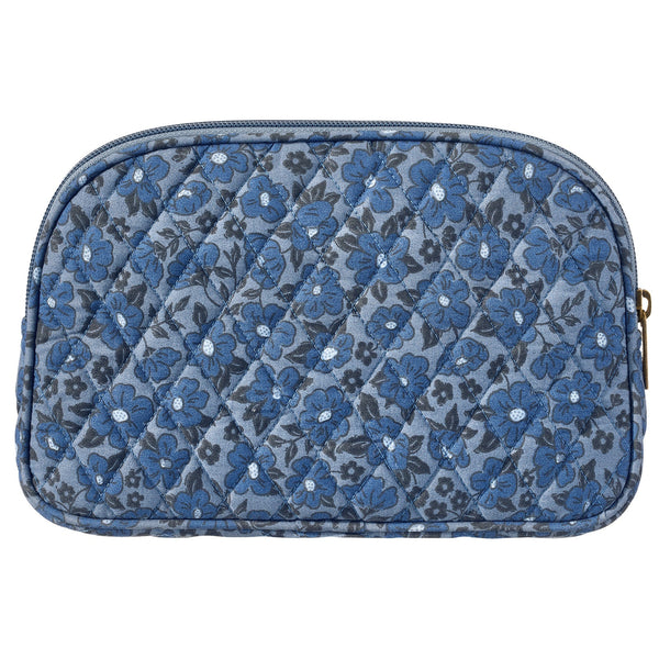 Navy Floral Cosmetic Pouch