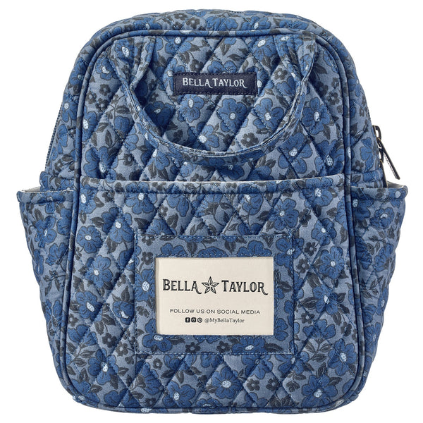 Navy Floral Lunch Tote