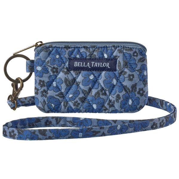 Navy Floral ID Lanyard