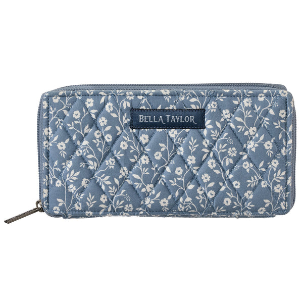 Heritage Blue Floral RFID Slim Card Wallet