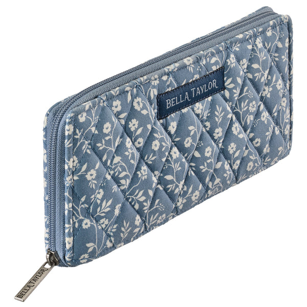 Heritage Blue Floral RFID Slim Card Wallet