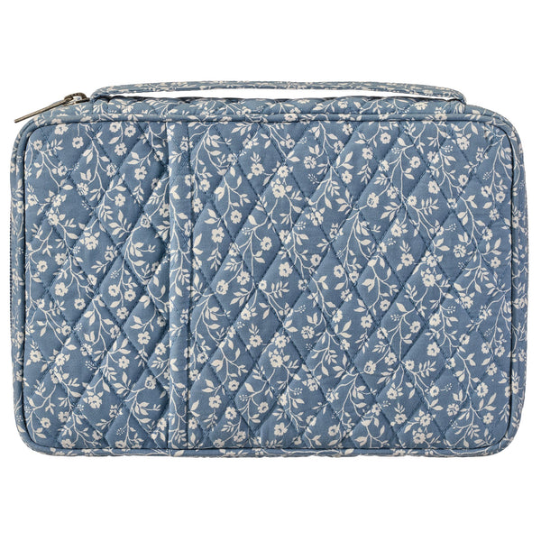 Heritage Blue Floral Small Bible Cover