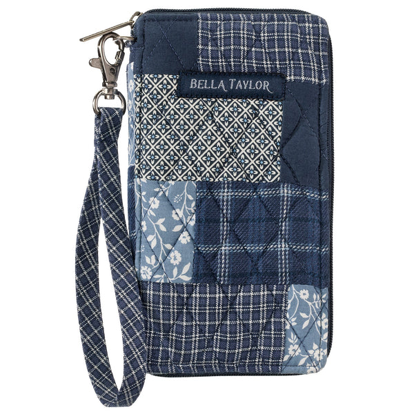 Heritage Blue Patch RFID Cell Phone Wristlet