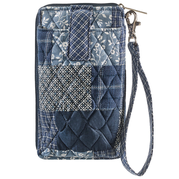 Heritage Blue Patch RFID Cell Phone Wristlet