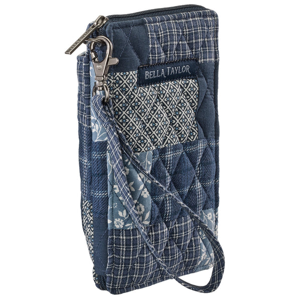 Heritage Blue Patch RFID Cell Phone Wristlet