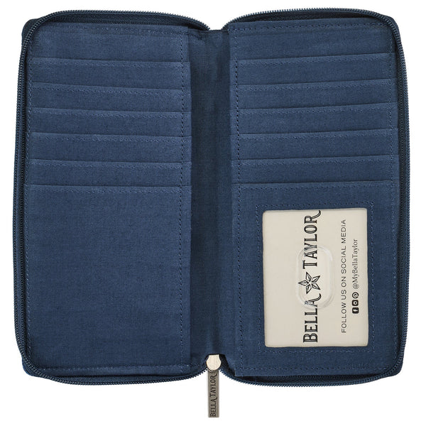 Heritage Blue Patch RFID Slim Card Wallet