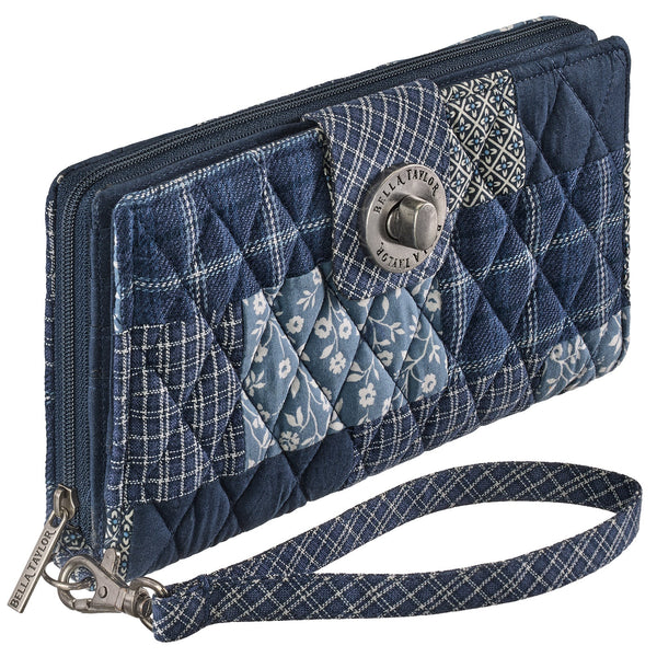 Heritage Blue Patch RFID Cash System Wallet
