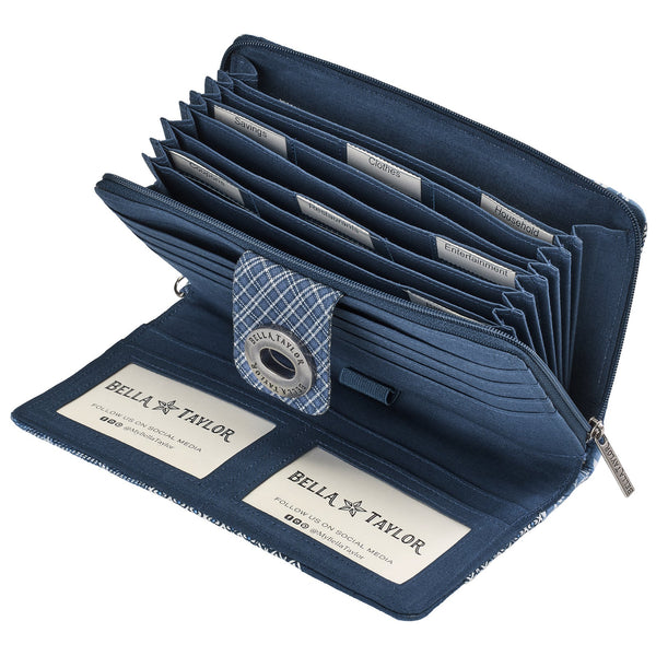 Heritage Blue Patch RFID Cash System Wallet