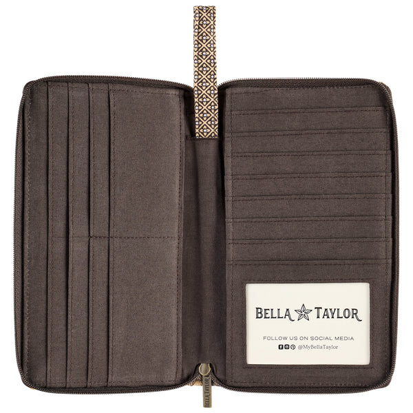 Twilight Garden Patch RFID Wrist Strap Wallet