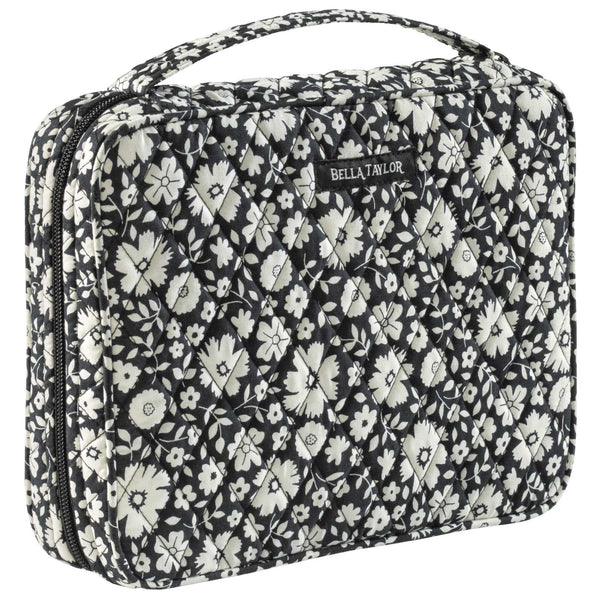 Bicolor Floral Black Book Cover