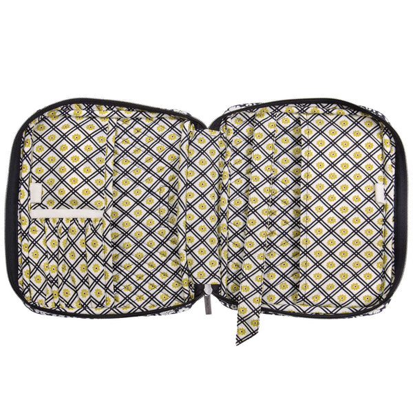 Bicolor Floral Black Book Cover