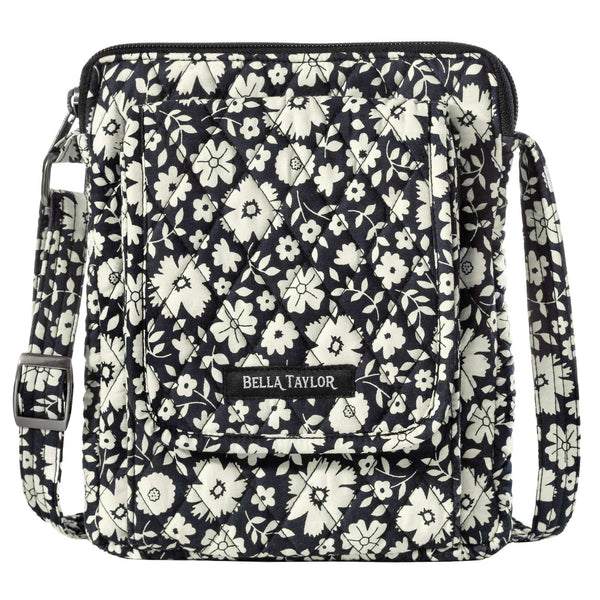 Bicolor Floral Black Mini Crossbody