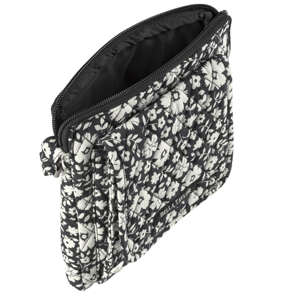 Bicolor Floral Black Mini Crossbody
