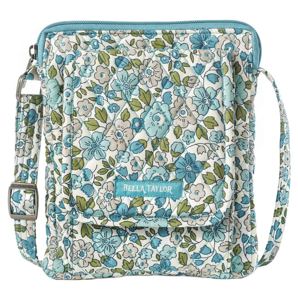 Delicate Floral Blue Mini Crossbody