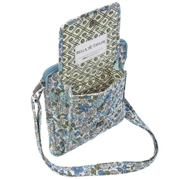 Delicate Floral Blue Mini Crossbody