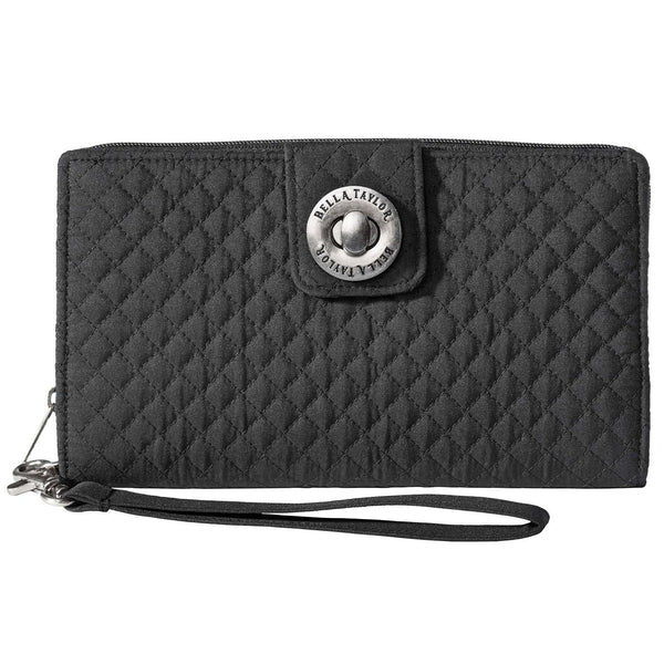 Solid Black RFID Cash System Wallet