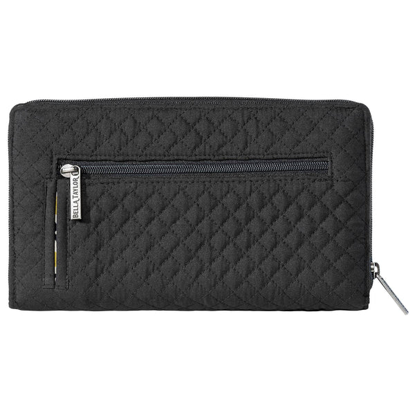 Solid Black RFID Cash System Wallet