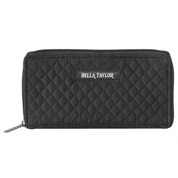 Solid Black RFID Slim Card Wallet