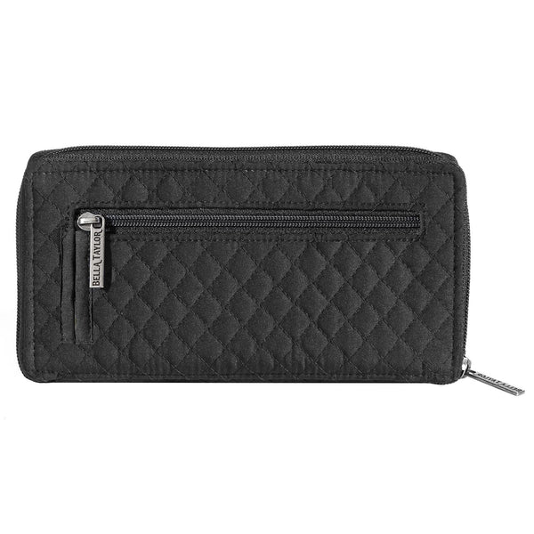 Solid Black RFID Slim Card Wallet