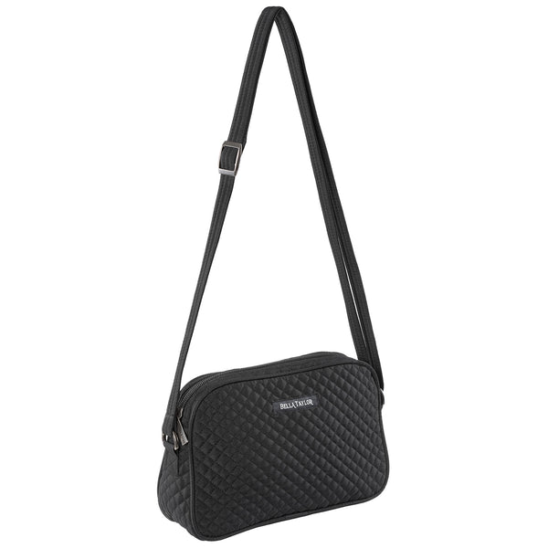 Solid Black Simple Crossbody