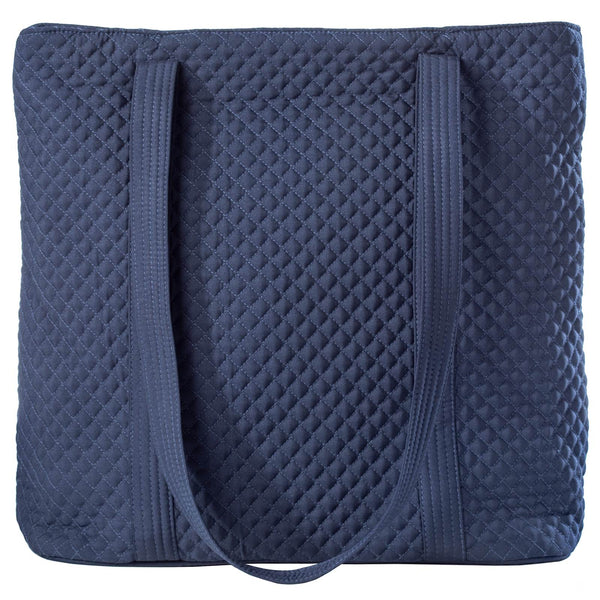 Solid Navy Large Shoulder Tote