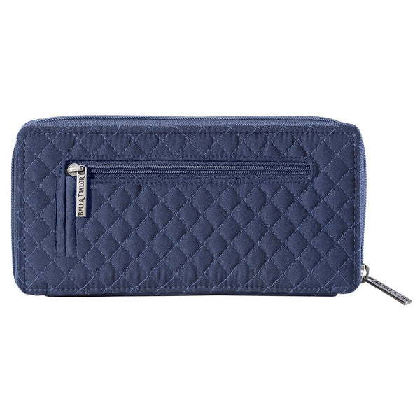 Solid Navy RFID Slim Card Wallet