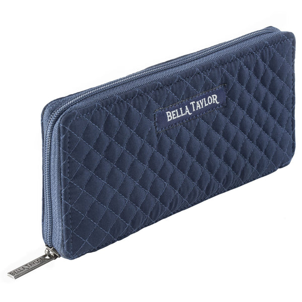 Solid Navy RFID Slim Card Wallet