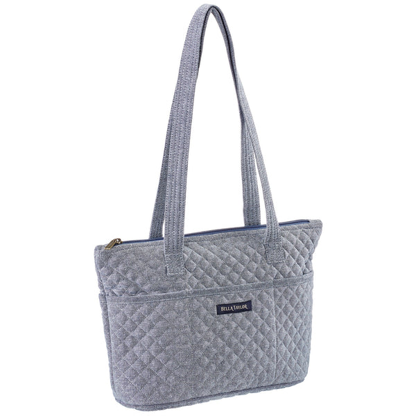 Blue Chambray Small Tote