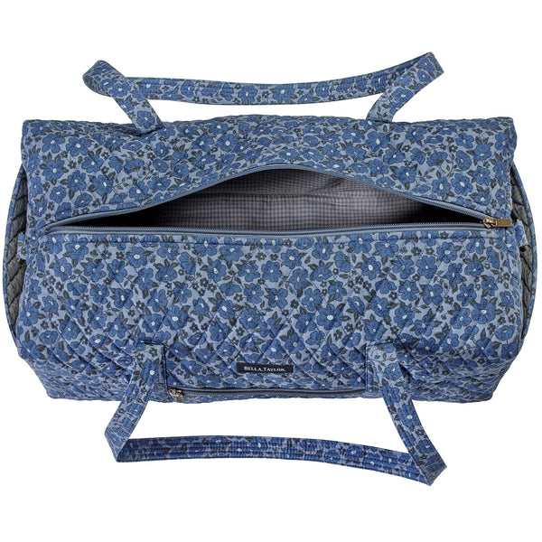 Navy Floral Duffle