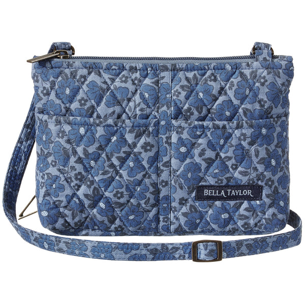 Navy Floral Essentials Wallet Crossbody