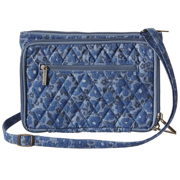 Navy Floral Essentials Wallet Crossbody