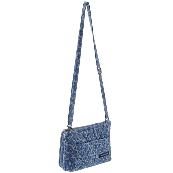 Navy Floral Essentials Wallet Crossbody
