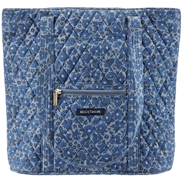 Navy Floral Large Tote