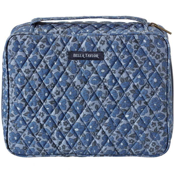 Navy Floral Bible Cover