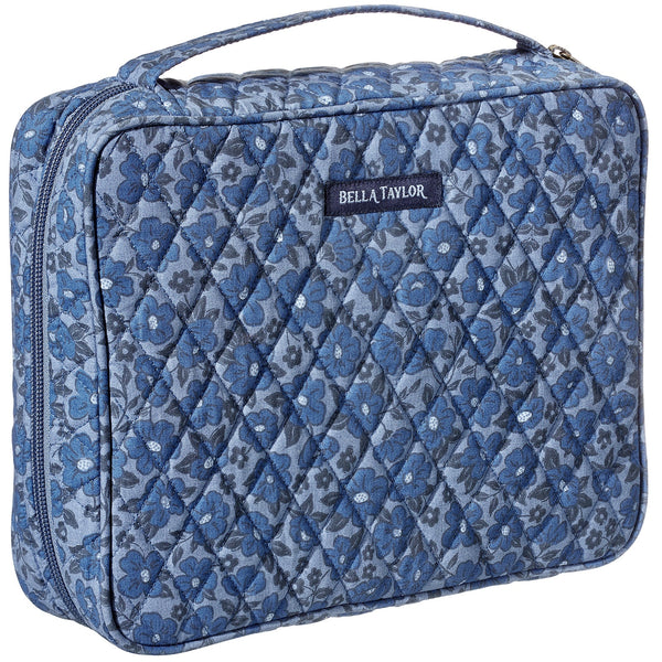 Navy Floral Bible Cover