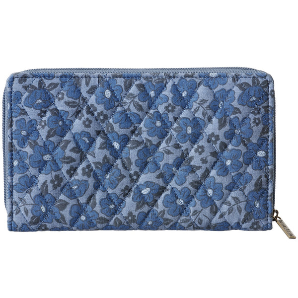 Navy Floral RFID Wrist Strap Wallet