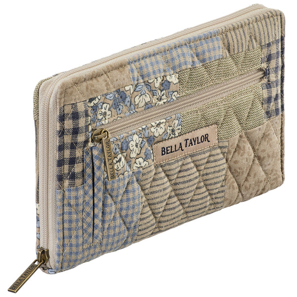 Khaki Patchwork RFID Wrist Strap Wallet