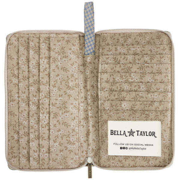 Khaki Patchwork RFID Wrist Strap Wallet