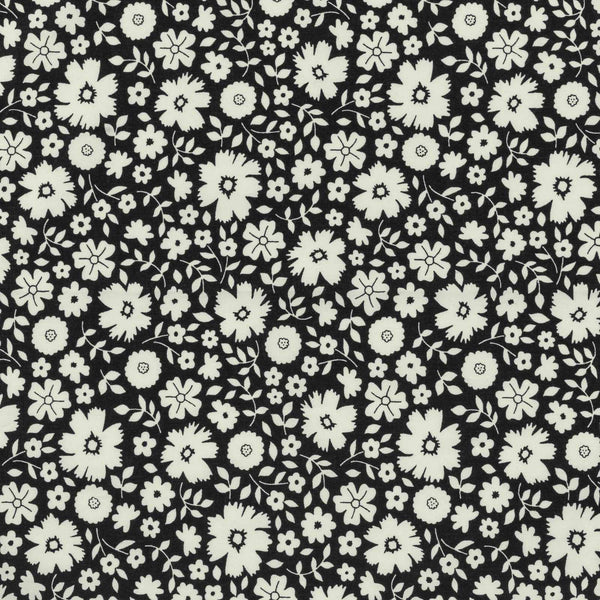 Bicolor Floral Black Book Cover